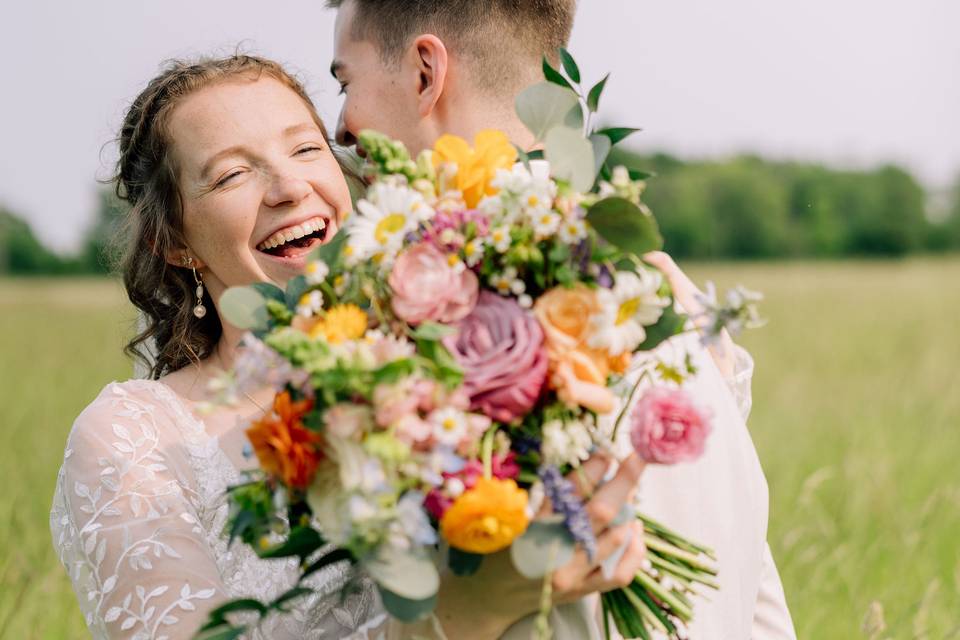 Couple laughing
