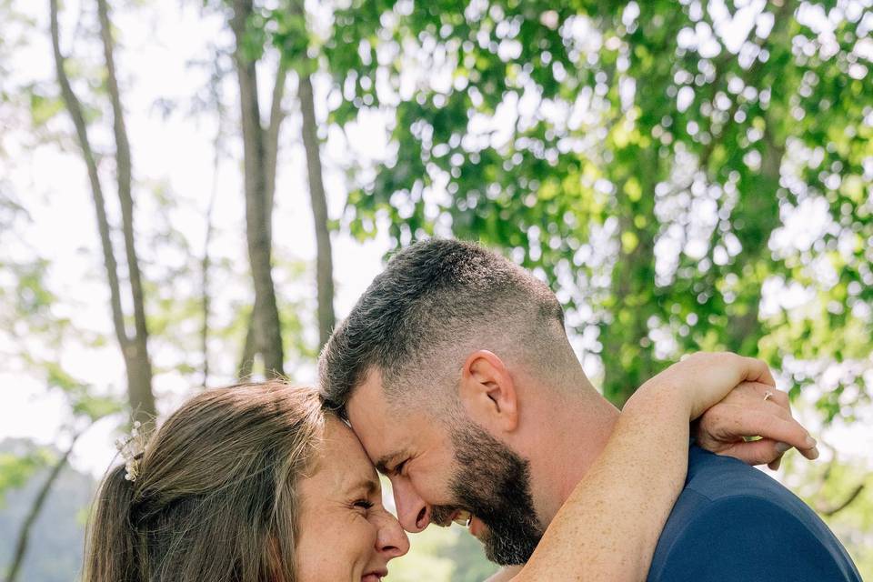 Couple laughing