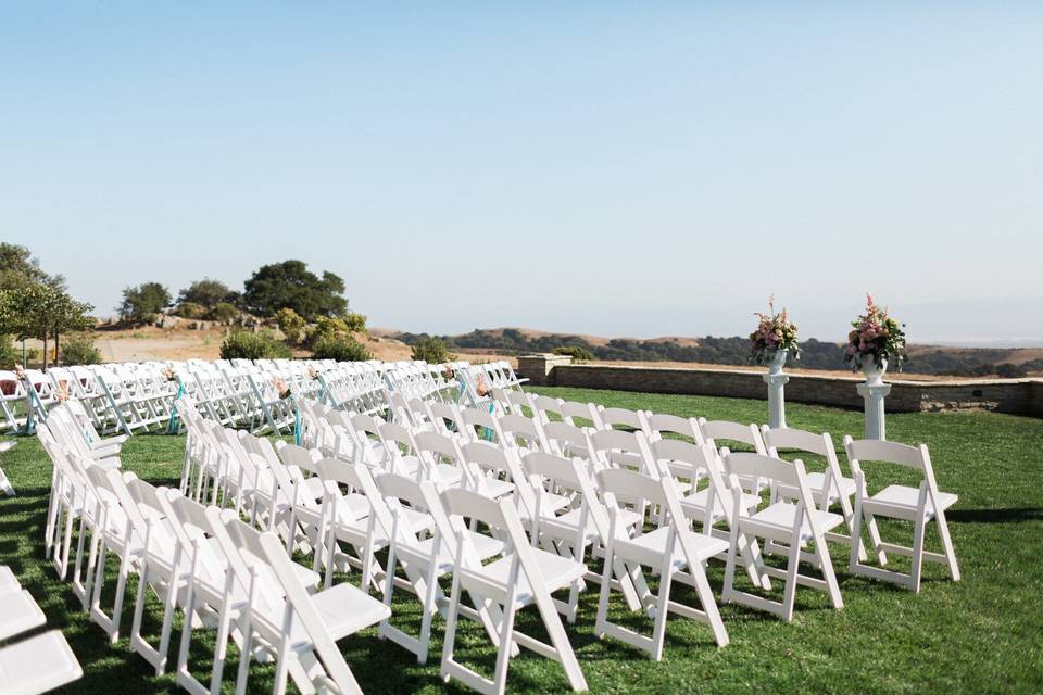 White chair arrangement