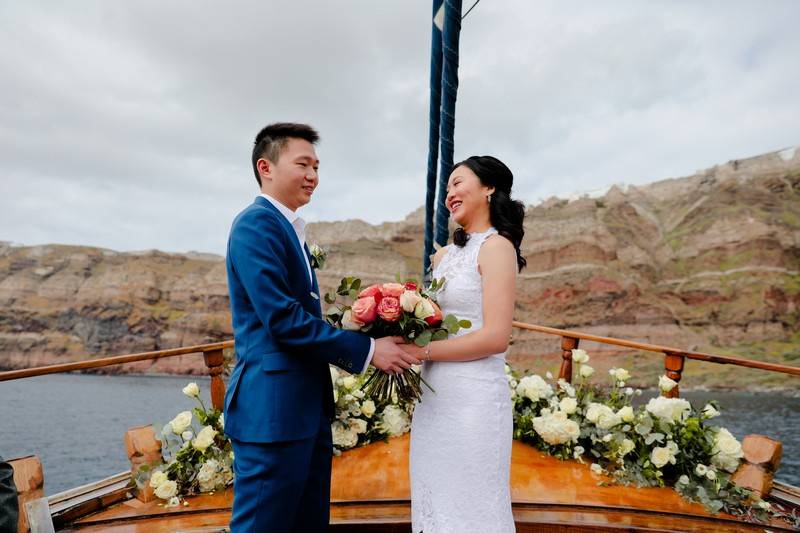 Wedding on a boat