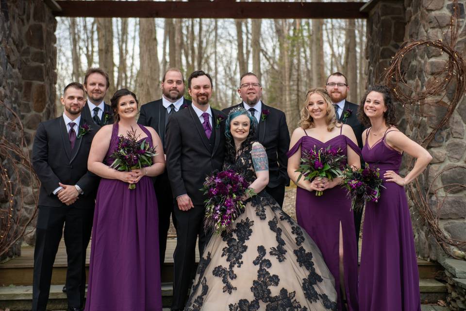 Bridal Party in purple