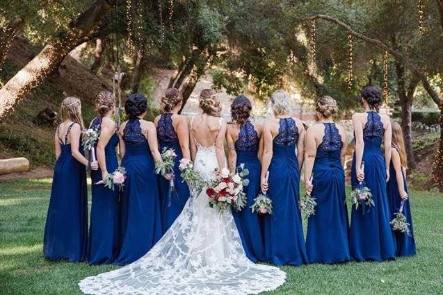 Gowns of the bridal party