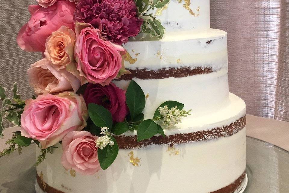 Naked Cake with Roses