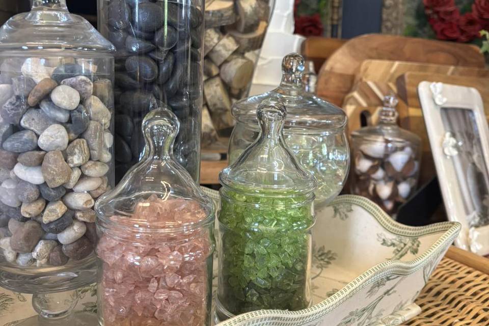 Filled Glass Centerpiece