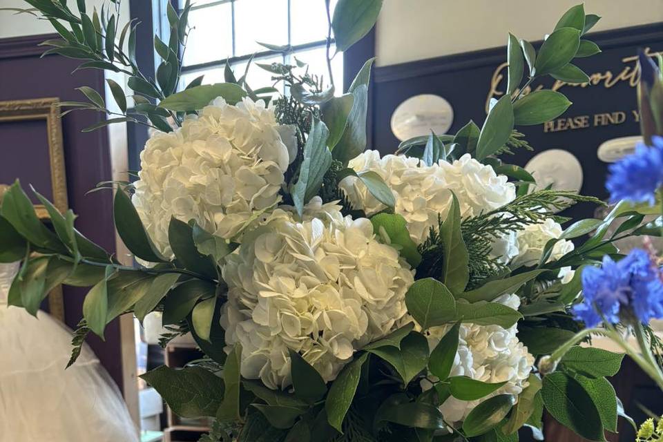 Blue and White Centerpiece