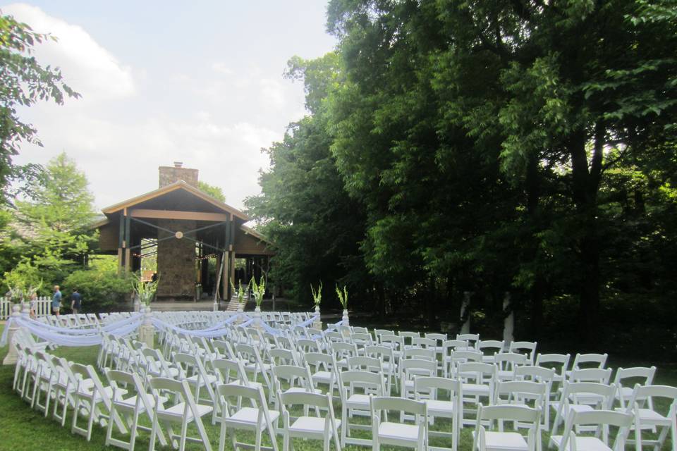 White chair setup