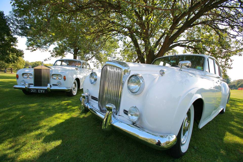 1960 rolls royce silver cloud ii - left1964 rolls royce silver cloud iii - center1962 bentley s2 - right