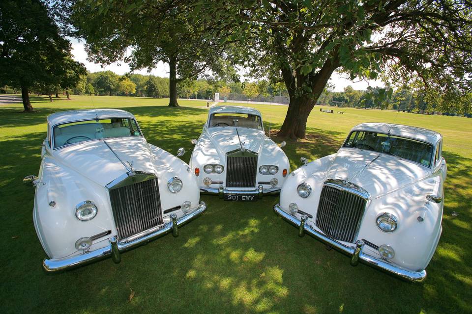 1960 Rolls Royce Silver Cloud II - left1964 Rolls Royce Silver Cloud III - center1962 Bentley S2 - right