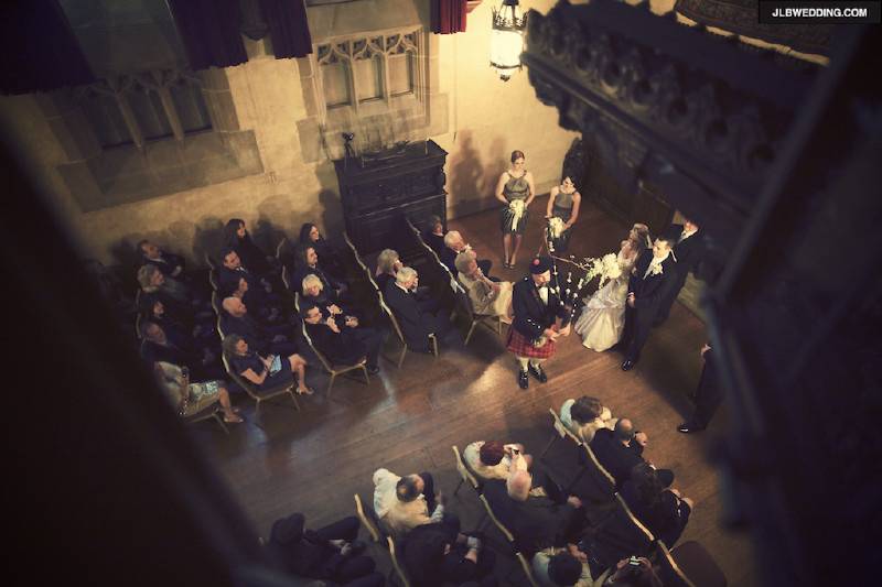 Great view from inside Meadow Brook Hall. I was a surprise for their guest's. Shown leading out the newlyweds.