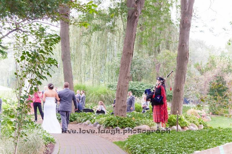 Heritage Park September 2013. Leading in the Bride.