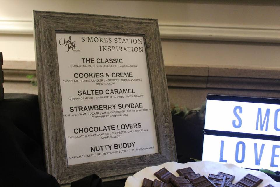 Gourmet S'mores bar