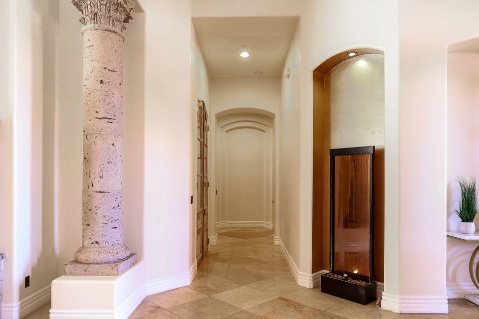 Entry hall to master