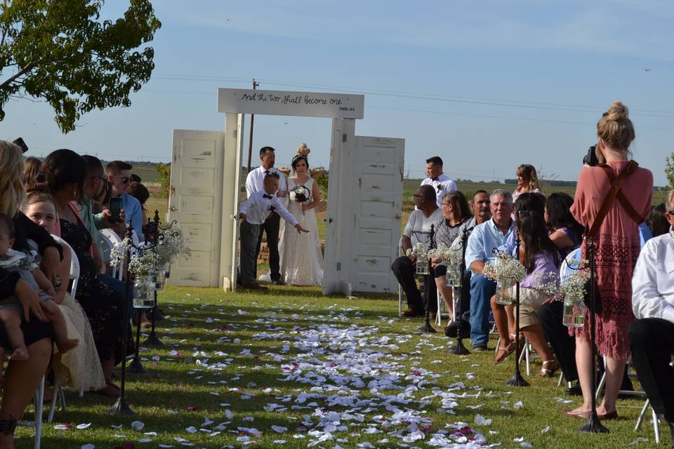 Bride entering