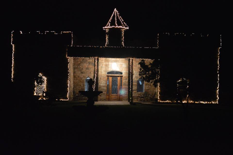 The castle at night