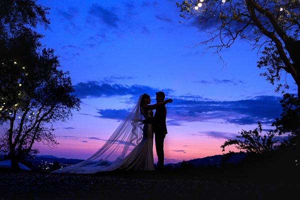 Bacio Wedding at sunset