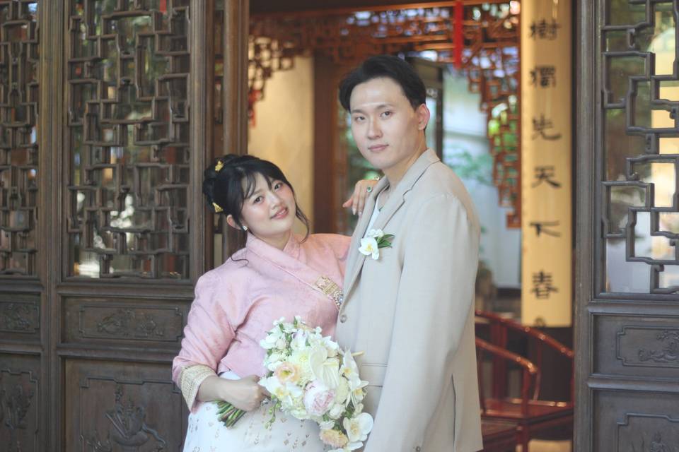 The bride & groom