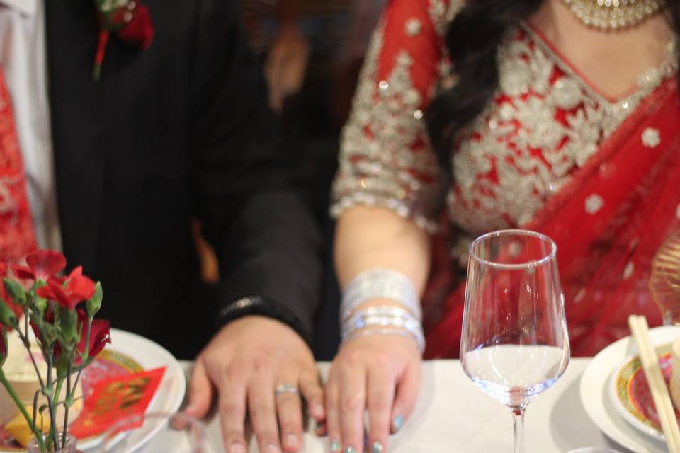 A close up at the banquet