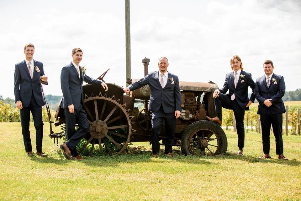 Old tractor on property