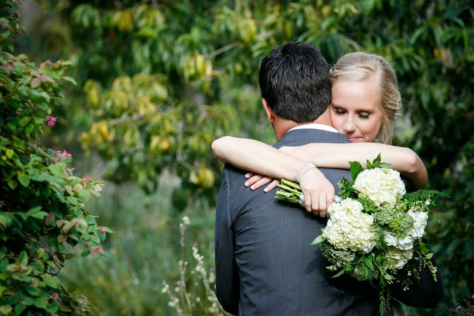 The bride and groom