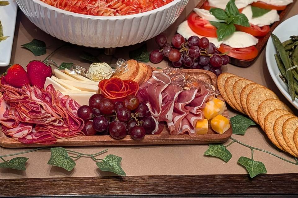Italian themed food display