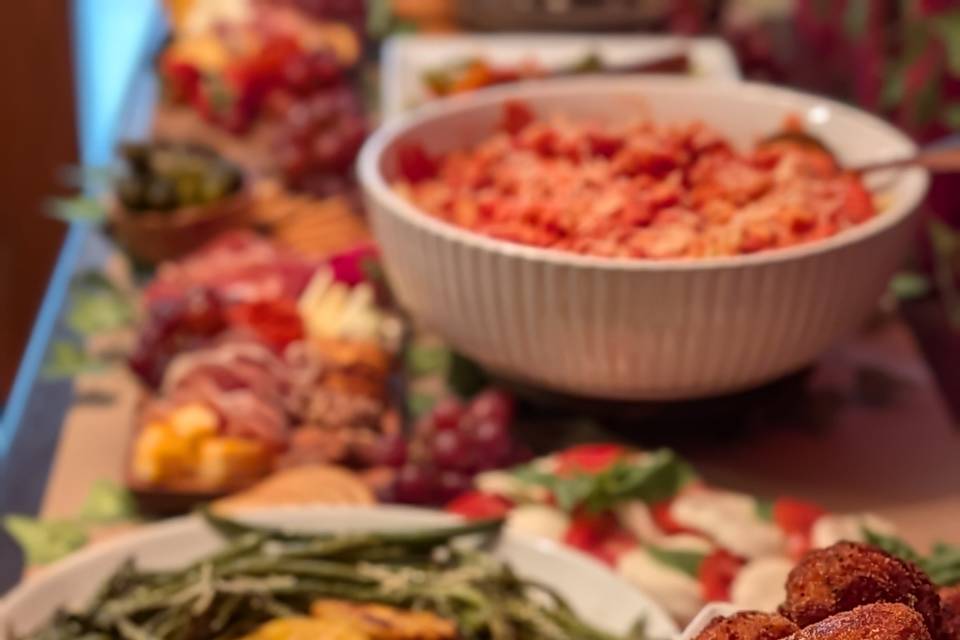 Italian themed food display