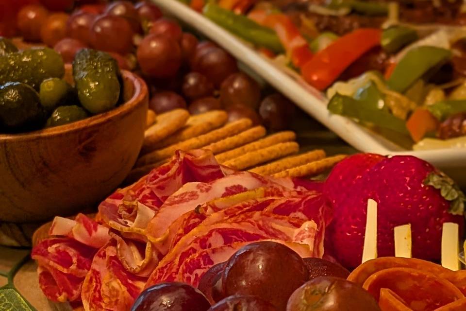 Italian themed food display