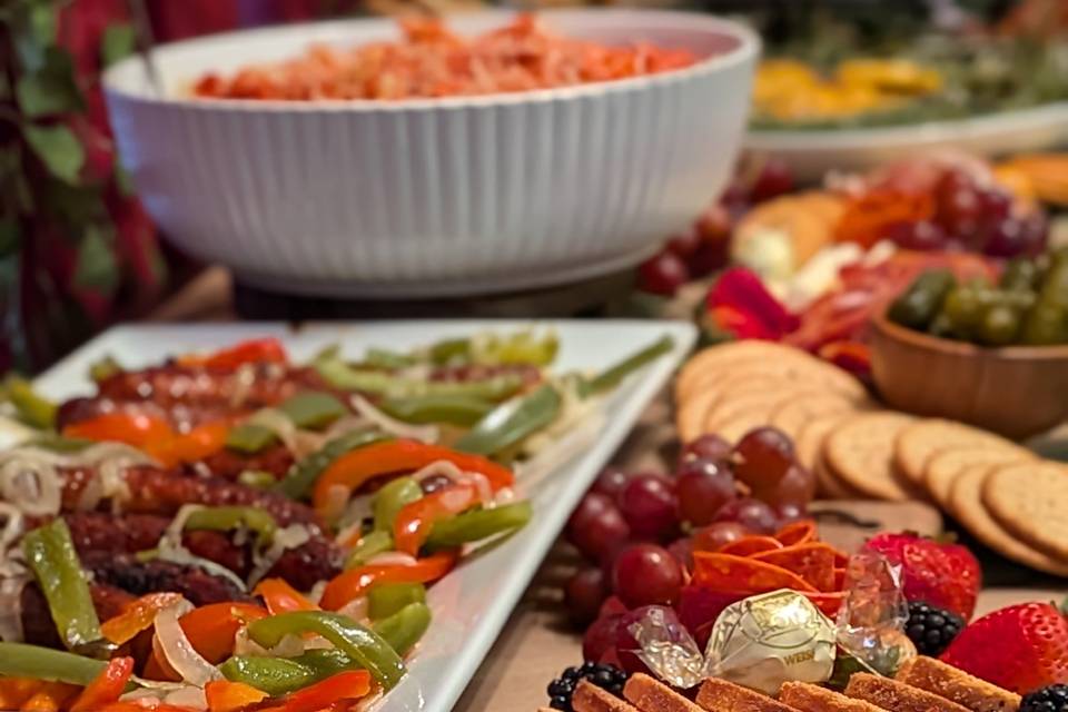 Italian themed food display