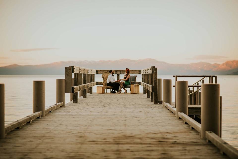 Couple by the lake