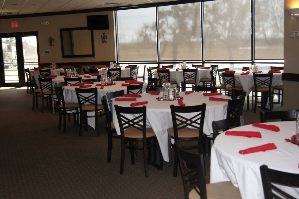 Indoor reception area of Indian Creek golf club