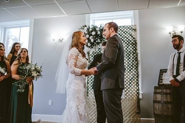 Indoor wedding ceremony