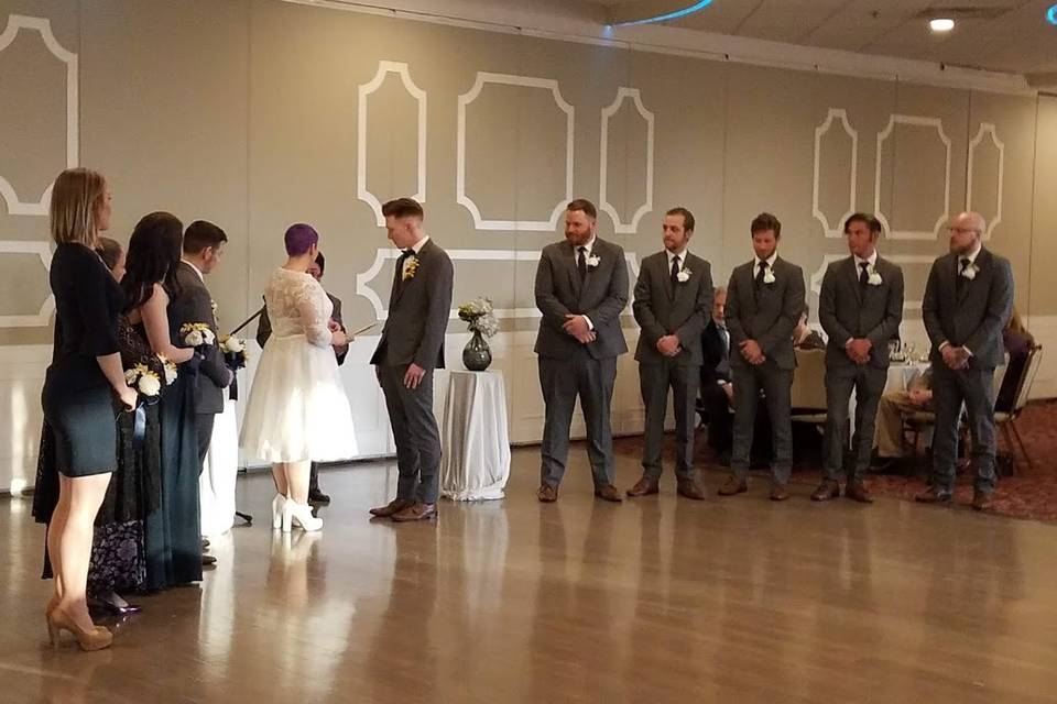 Dapper wedding party