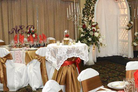 Wedding reception area