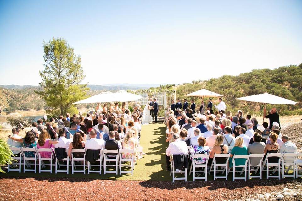 Chairs and umbrellas