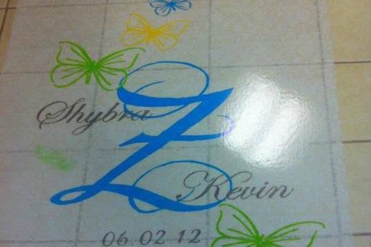 Custom Hand Painted Wedding Aisle Runner