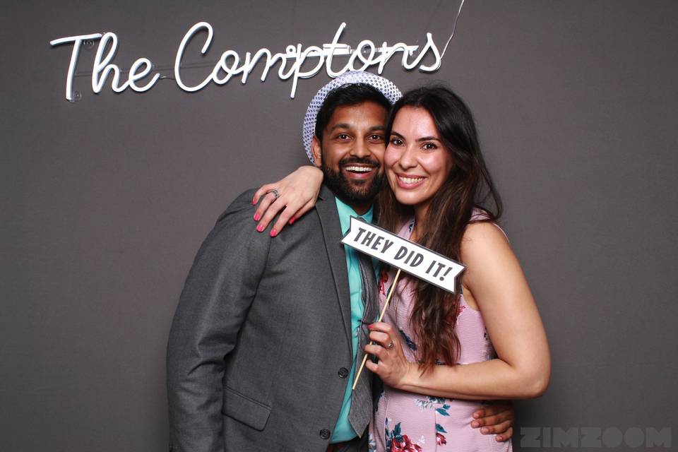 Bride at Photo Booth