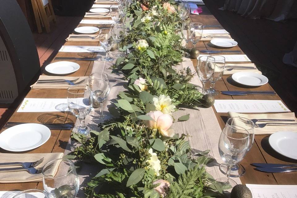 Floral table decor