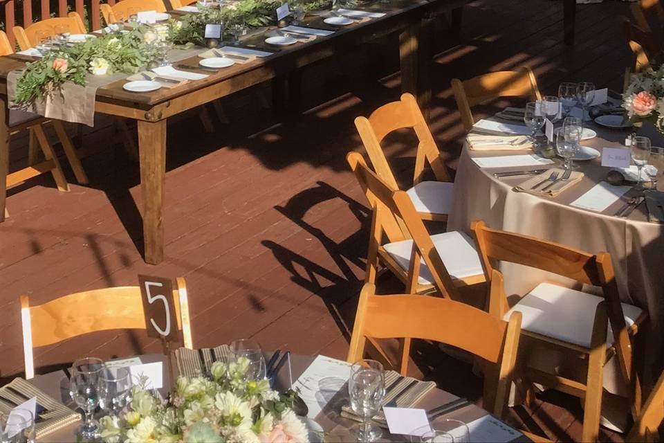 Outdoor reception setup