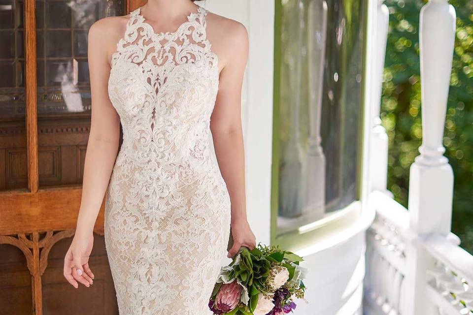 Laced wedding gown