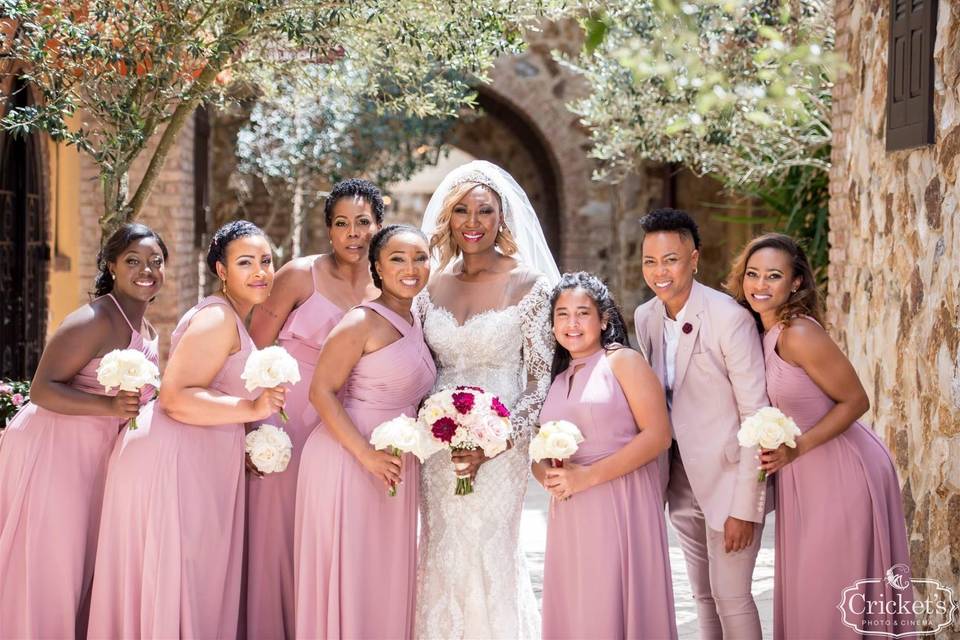 Bride and her bridal party