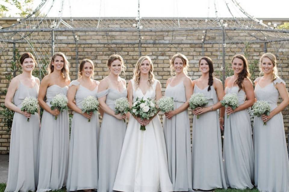 Bride and bridal party