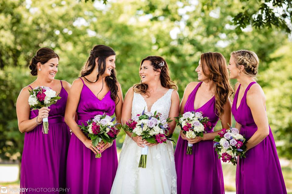 Bride and bridal party