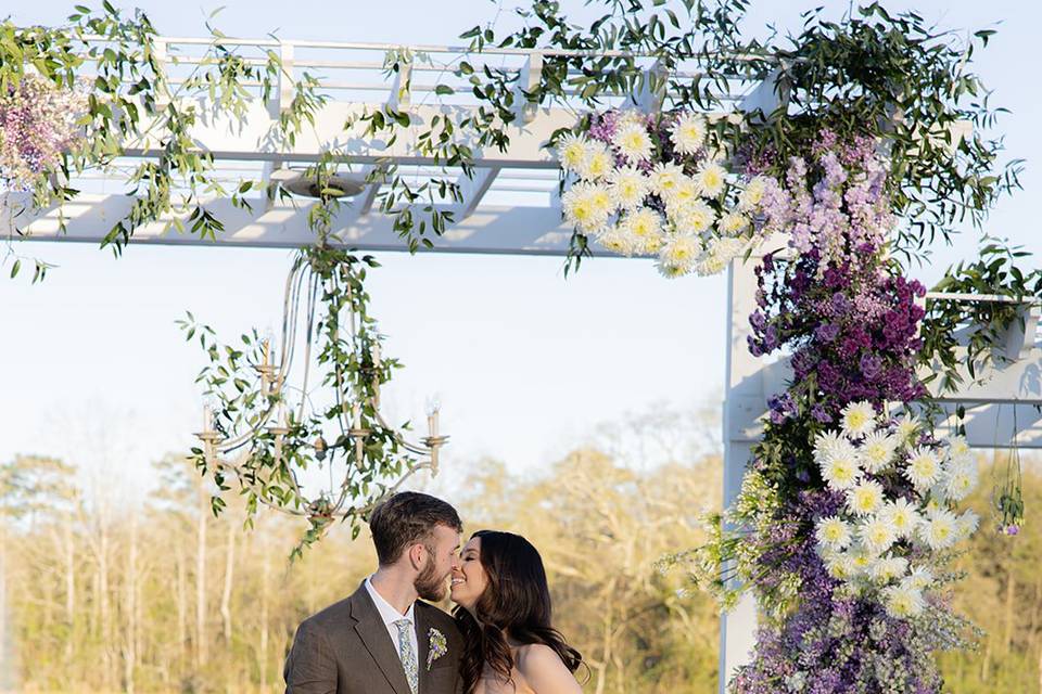 Couple under arch