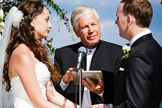 Officiant heading the ceremony