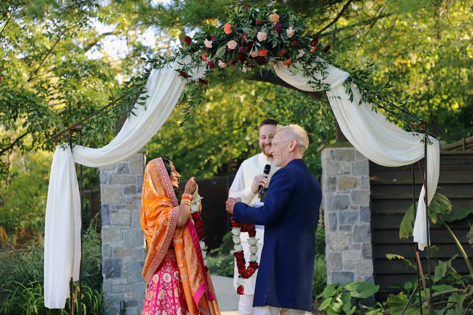 Outdoor wedding ceremony