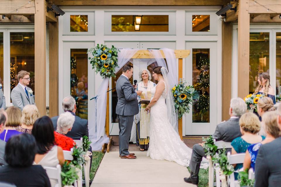 Outdoor wedding ceremony