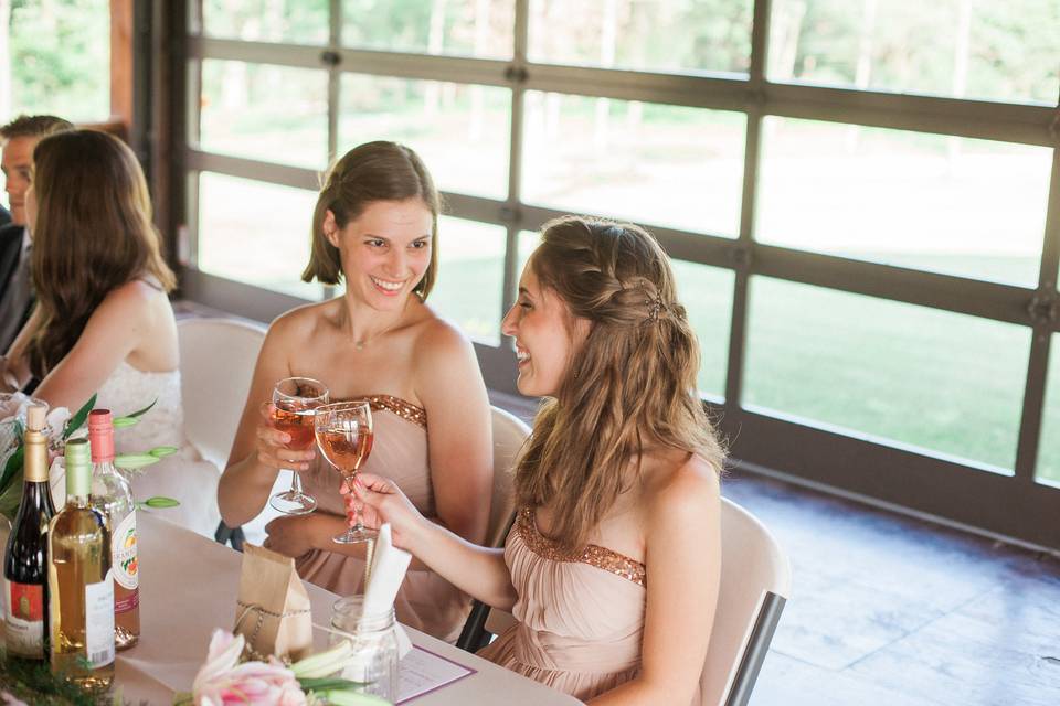 Bride with her bridesmaid