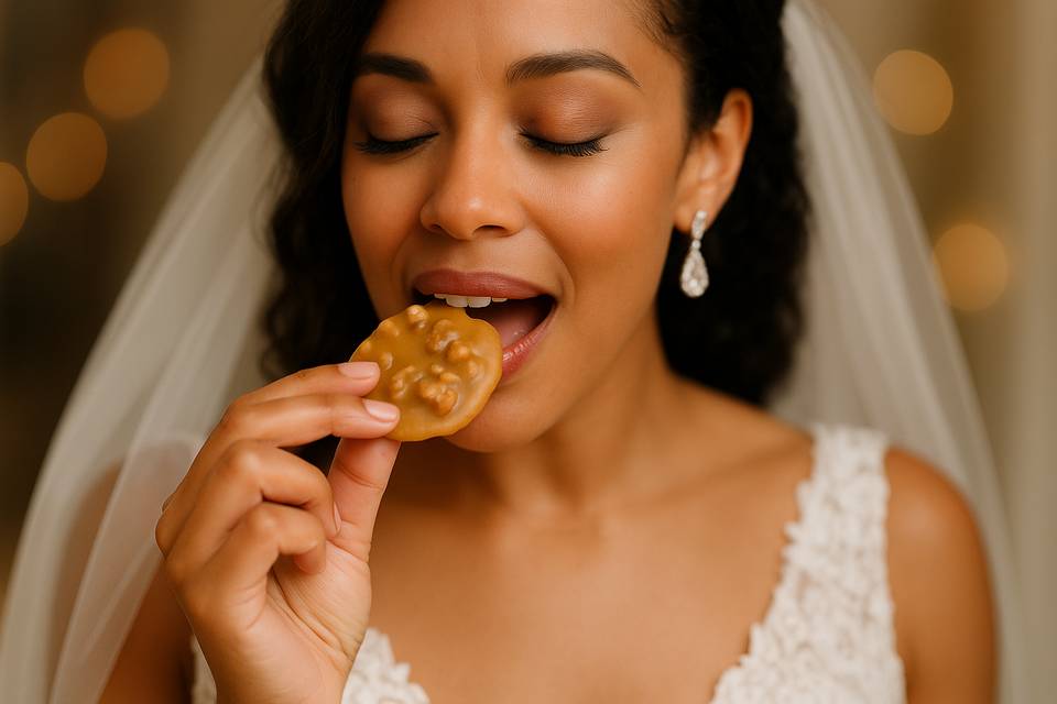Bride savoring
