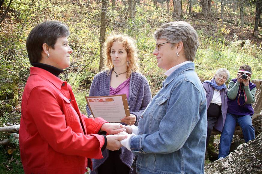 Riverside ceremony