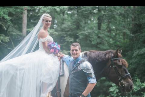 This photo is from a Medieval Themed wedding. Photo by Dimples and Cheeks Photography.