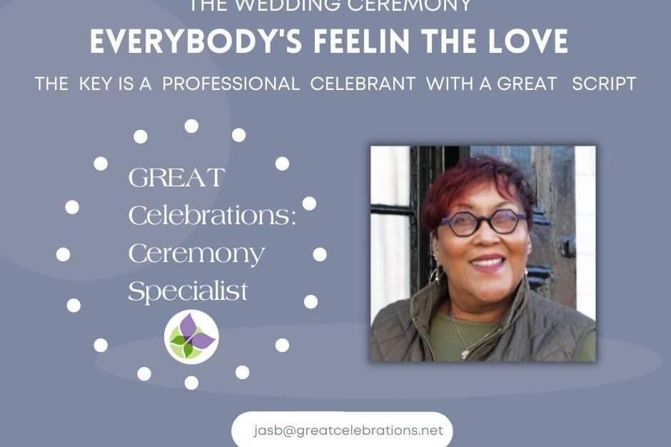 GREAT Celebrations: Ceremony Specialist